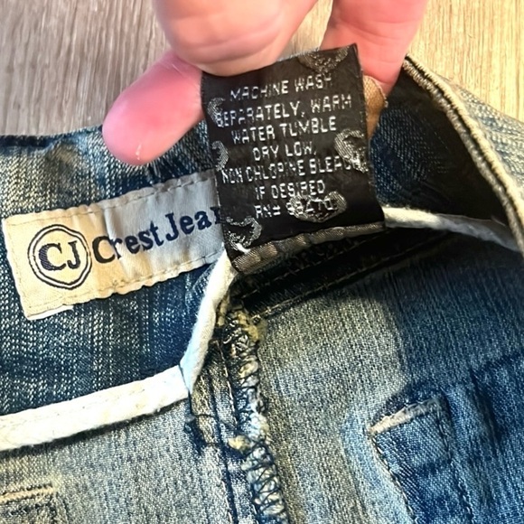 🔥Crest,Incredible Jean Skirt,Soft Knit Front Panel, Front Zip, Belted,Size 6 - Picture 5 of 13